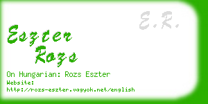 eszter rozs business card